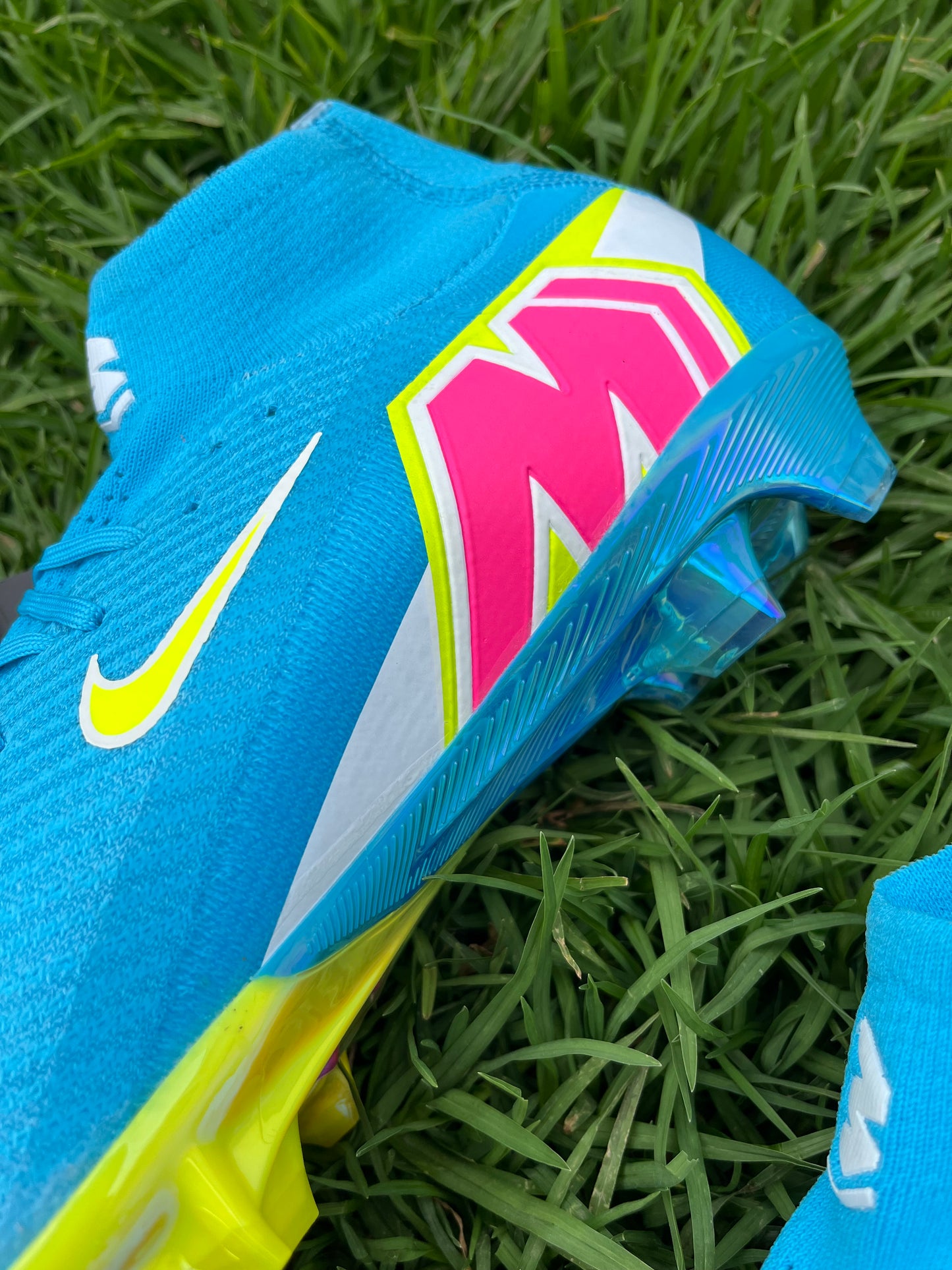Nike Air Zoom Mercurial Superfly 10 Elite FG Azul Claro E Amarela