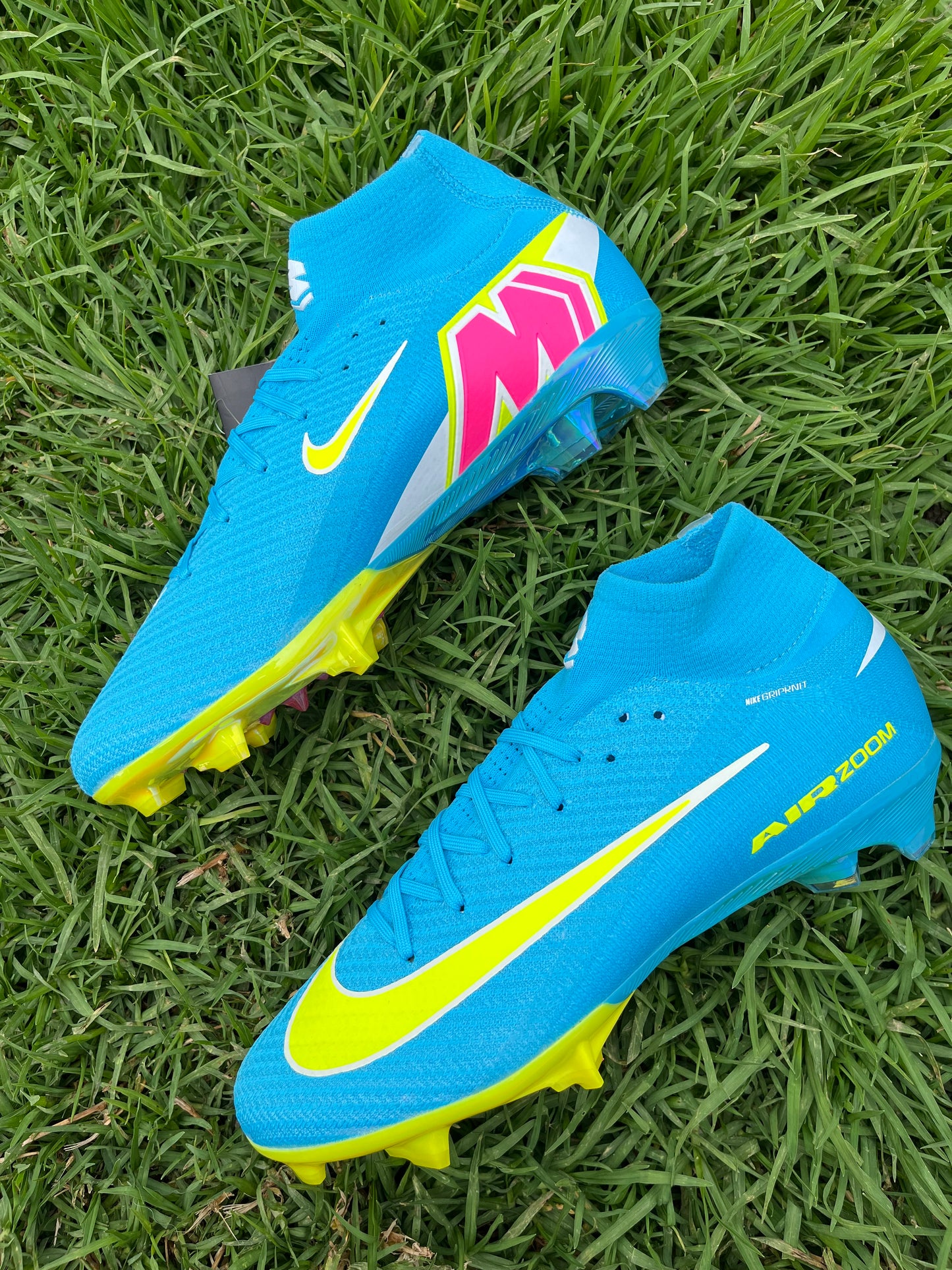 Nike Air Zoom Mercurial Superfly 10 Elite FG Azul Claro E Amarela