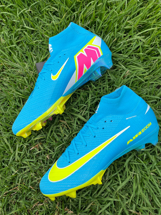 Nike Air Zoom Mercurial Superfly 10 Elite FG Azul Claro E Amarela